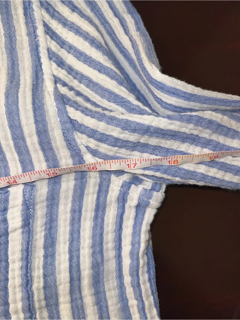 J. Crew Re-Imagined Blue and White Vertical Stripe Button-Down Shirt